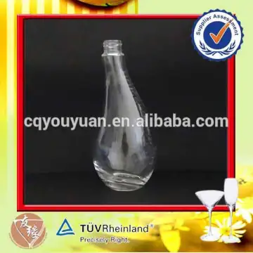 Unique shaped hand sanitizer clear glass 400ml bottle