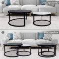 Set of Modern Round Coffee Table 2 Nesting