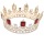 Large Red Rhinestones Bridal Tiara Queen Crown