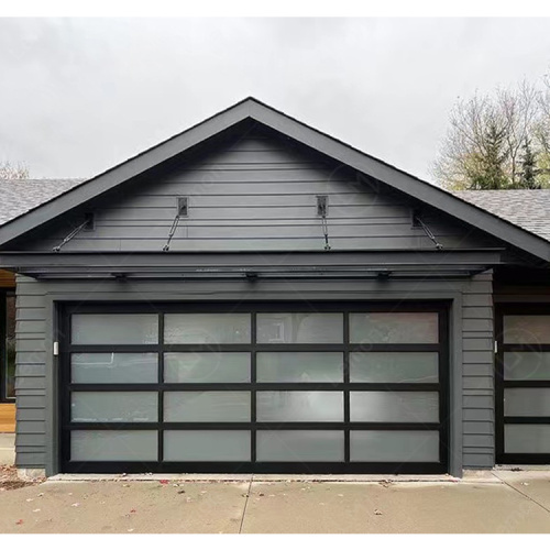 Hurricane Aluminum Sectional Glass Clear Garage Door