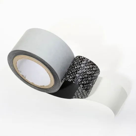 Tamper evident non transfer void paper material