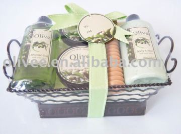Bath gift set(body lotion,shower gel, bubble bath,body scrub,bath salt)