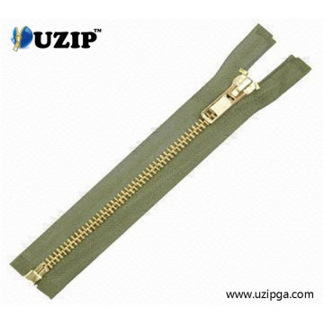 Apparel Accessories O/E Brass Zipper with Polished Slider