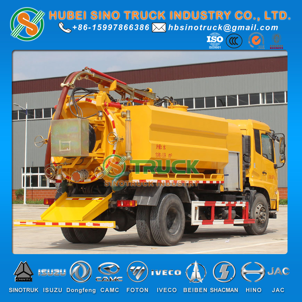 combined high pressure jetting and vacuum suction truck