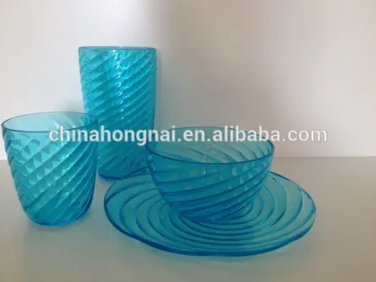 plastic plate and bowl, transparent and beautiful fruit bowl