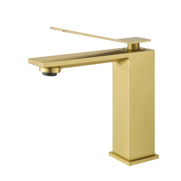 Golden Single Handle Basin Faucet