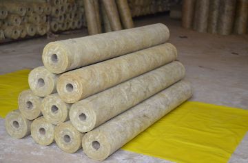 Thermal Rockwool Pipe Insulation Thickness 25 - 100 Mm