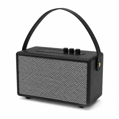 Black Leather Wireless Speaker