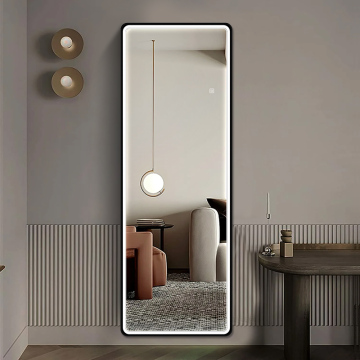 Drop Shipping Safe Packaging Full Body Mirror with Lights, Arch Aluminum Frame