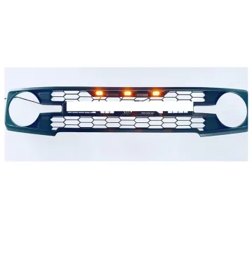 Raptor Style Front Grille with Letters and Light for Ford Bronco Bodykit