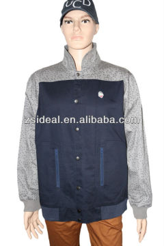 2013 high quality 100% cotton baseball jacket made in China