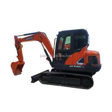 Gebruikte Doosan DX60 Mini -graafmachine te koop: 6 ton capaciteit, Zuid -Koreaans model met hydraulisch systeem