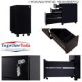 Modern Furniture movable mobile black cabinets