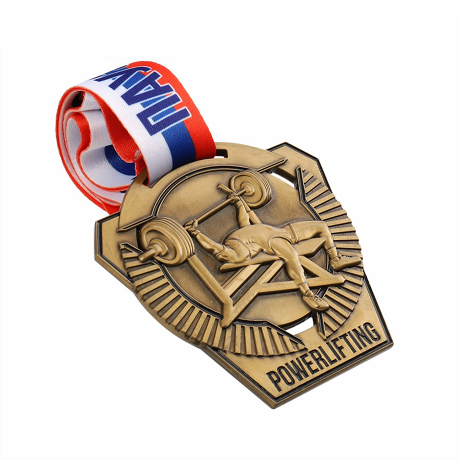 カスタムシェイプパワーリフティングレースメダル