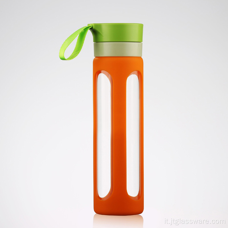 Bere salute Bottiglia d&#39;acqua sportiva in vetro personalizzato