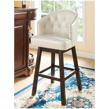 High-End American Rustic Solid Wood High Bar Stools