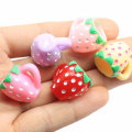 Resin Strawberry Dot Kaffeetasse Charms Bunte Getränkebecher Ornamente Schmuck Zubehör Verzierung