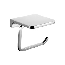 744 Series Toilet Paper Holder with Shelf Brass