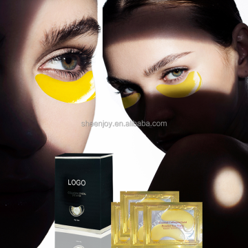 24K Gold Collagen Eye Patches with Hyaluronic Acid and Vitamin E for Dark Circles and Wrinkles