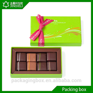 Custom chocolate selection gift boxes printed with ribbon