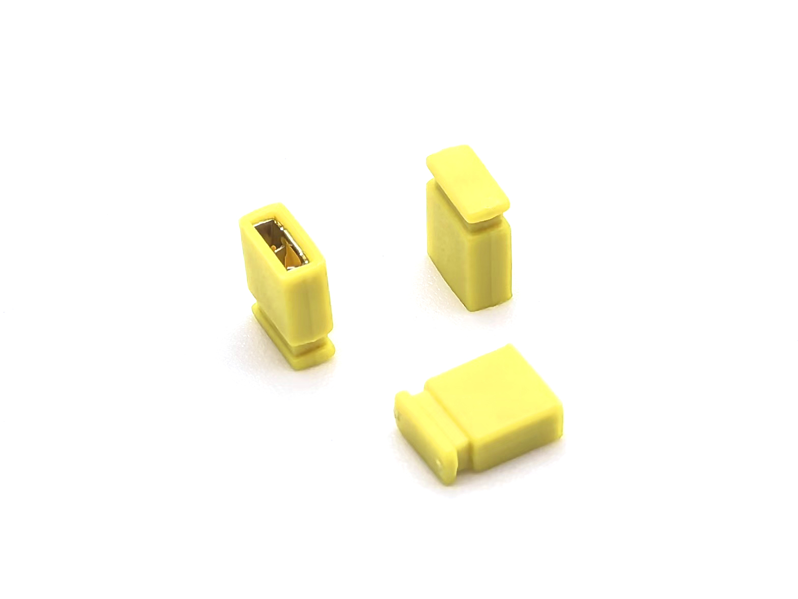 2.54mm Pitch Mini Jumper H6.5mm CLOSE Bronze With Half Gold Yellow 1*2P