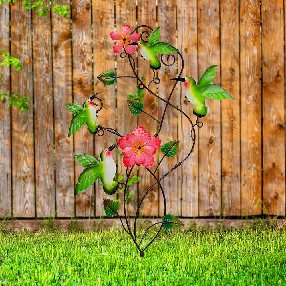 Aspecto colorido y personalidades flores arte de pared de metal