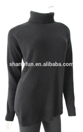 Ladies 100% Cashmere Basic Turtleneck Sweater