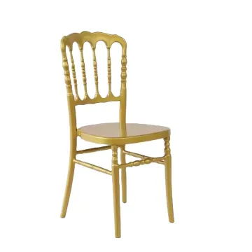 Top Selling Wholesale Gold Plastic Resin Napoleon Chairs for Hotels and Weddings