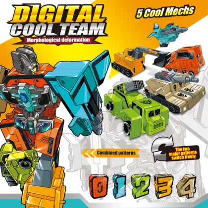 Action Figure Learning Number Robots: Educational Toys for Kids