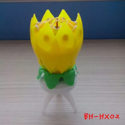 Happy Birthday Decorative Candles Colored Lotus