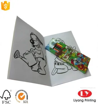 Custom kids coloring book with saddle stitching