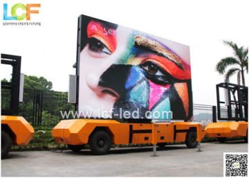 P10 Trailer Truck Mobile Led Display For Advertisement , Stage
