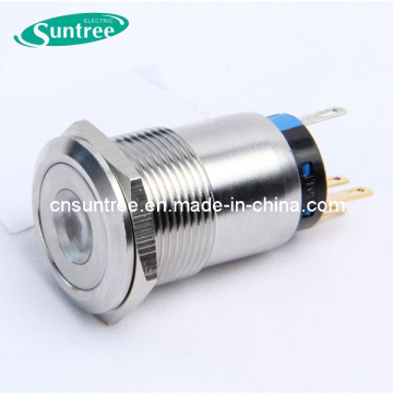 19mm Diameter 1no 1nc Stainless Steel Waterproof Momentary Pushbutton Switch 24V DC Waterproof Pushbutton Switch