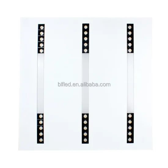 6500K Cold White SMD2835 Industrial Design LED Panel Light with Grille, Square Shape for Home Office