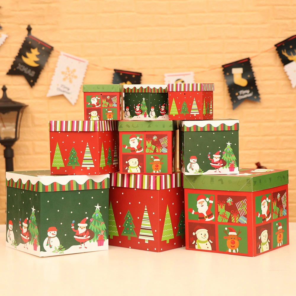 Paper Material Recyclable Packing Feature Christmas Gift Bag