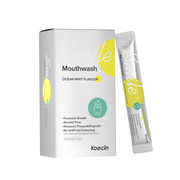 Private Label Mini Mint Flavor Teeth Whitening Mouthwash: Portable & Convenient Oral Care Solution