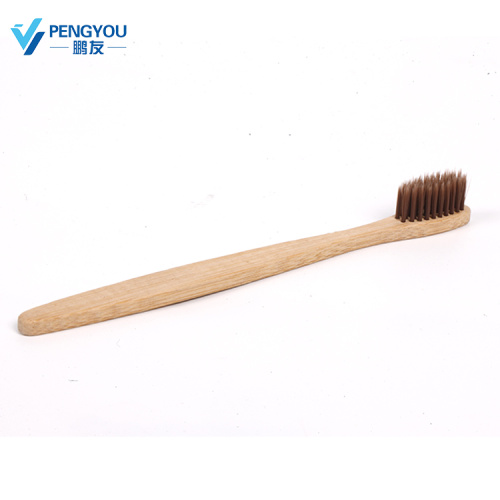 Free Sample Custom brown Soft Bamboo Tooth Brush