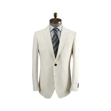 New Spring style White Stripes mens formal suit tailor made men wedding suits