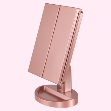 Viagem de viagem LED Espelho de vaidade iluminado com luzes