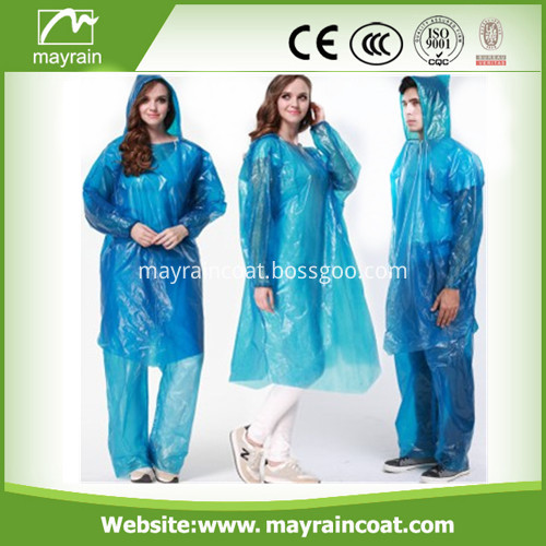 PE Disposable Rainwear Raincoat