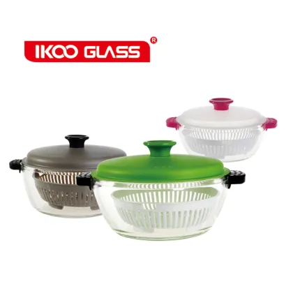 Glass casserole , glass steamer for Avon