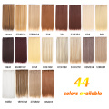 Alileader Good Quality Straight Heat Resistant Synthetic 5 Clips In Hair Extension 24 Inch One Piece Hair Extensions