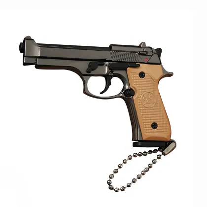 Alloy Gun Toy Birthday Gifts 1:3 Scale Toy Gun Keychain