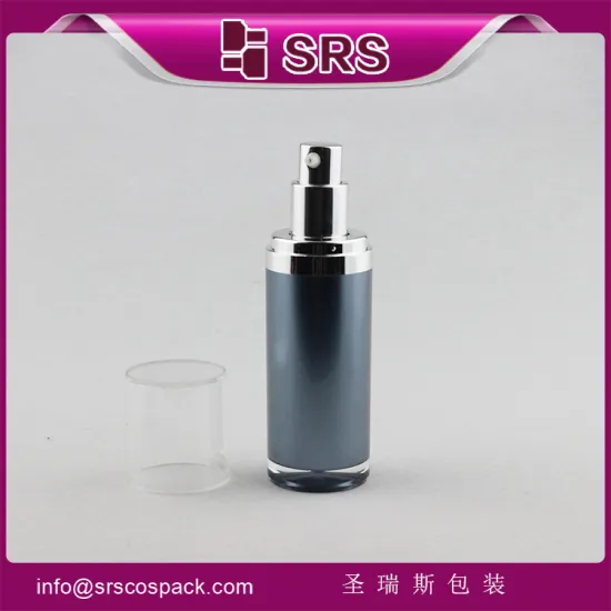 China Acrylic Airless Bottle With Transparent Cap ,airless dispenser cosmetics 50ml