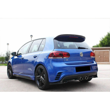 Carbonado ZR II Carbon Fiber Glass Rear Bumper with Dual Exhaust for Volkswagen Golf 6R20 GTI