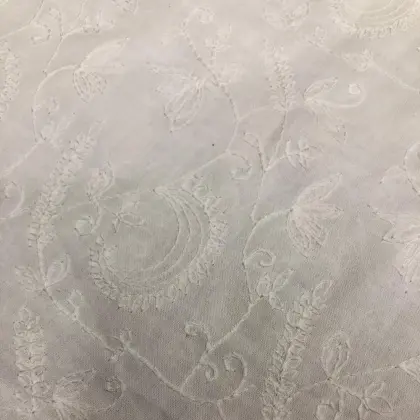 White Embroidery Fabric
