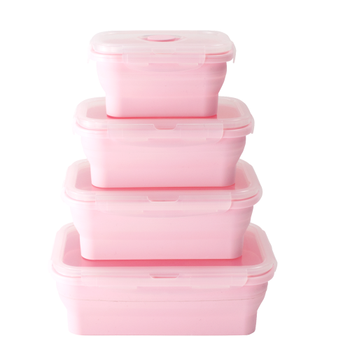 Collapsible microwave silicone bento lunch box
