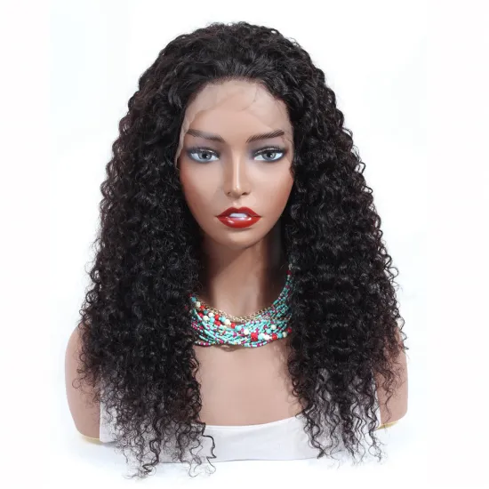 Mongolian Kinky Curly Human Hair Lace Frontal Wigs In Stock Ready To Ship Natural Hairline Kinky Curly Wig 13X4 Frontal Lace