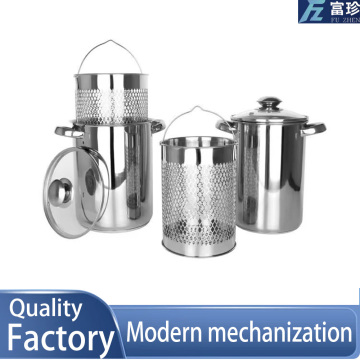 Delikli Süzgeç Sepetli Paslanmaz Çelik Kazan