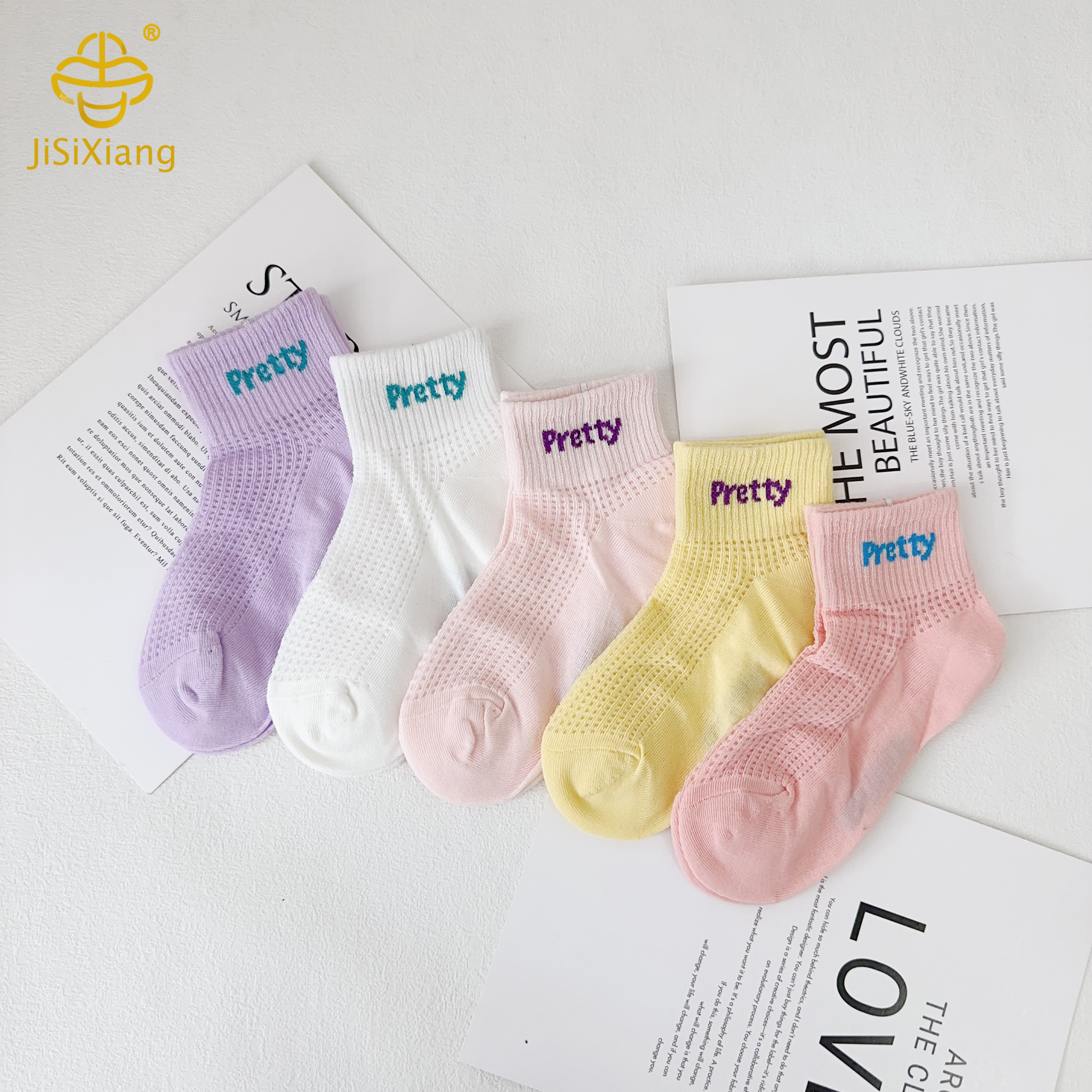 Korean version letter sock for girls